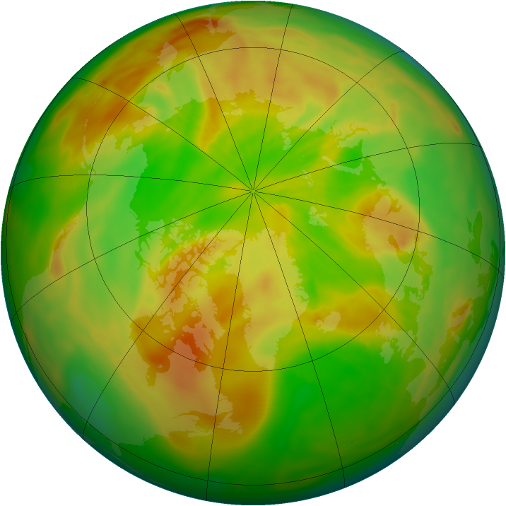 Arctic ozone map for 24 May 2015